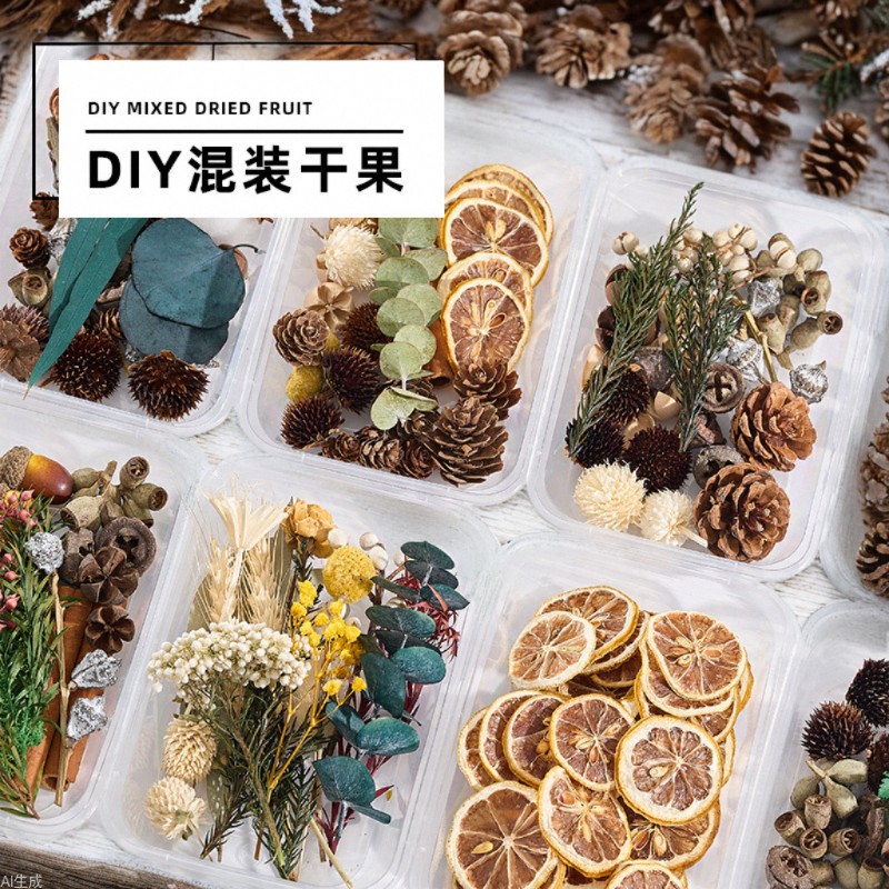 Dried Fruit - Noel temalı kurutulmuş meyve ve çiçek