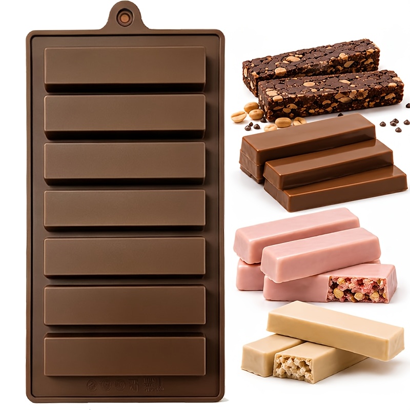 Protein Bar - 7 Bölmeli Silikon Çikolata Kalıbı, Gıda