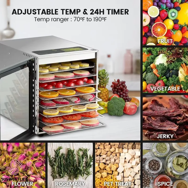 Büyük Kapasiteli 8 Tepsili Gıd - Healthy Snacks Food incelemesi ve fiyatı